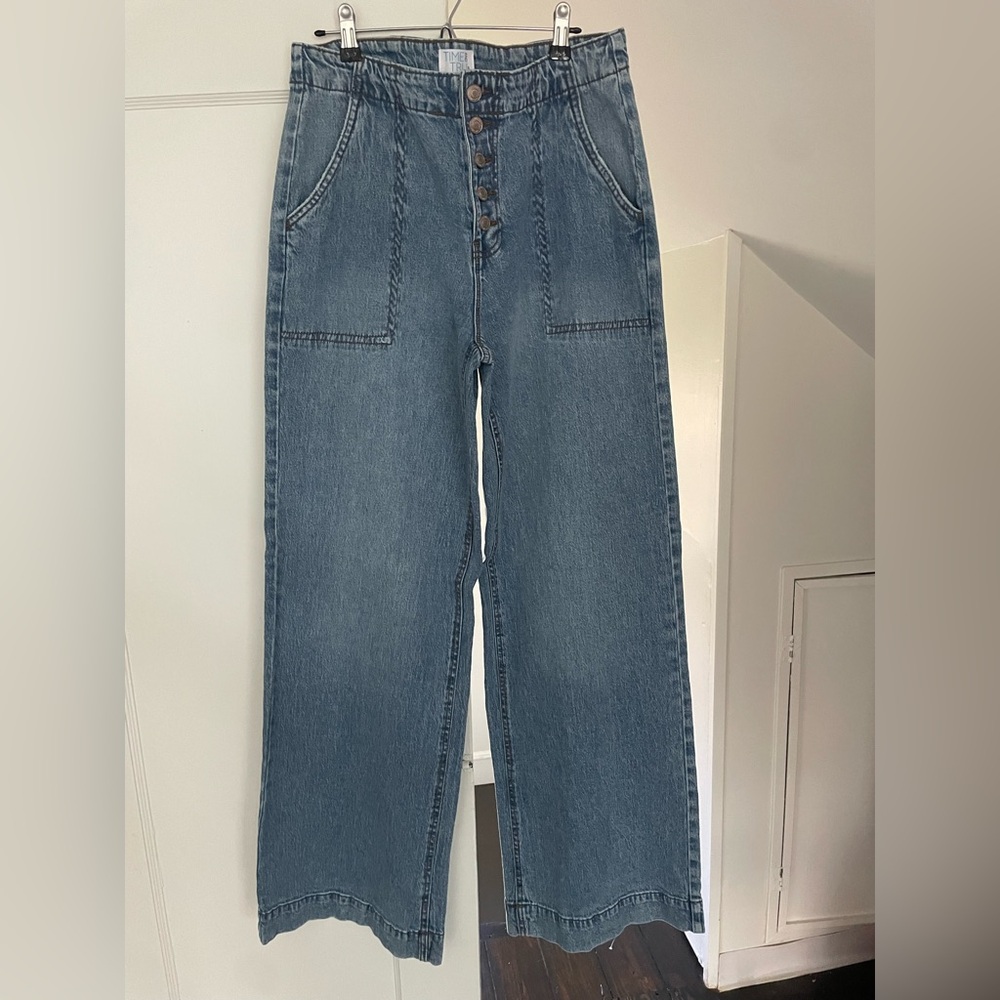 Time and Tru Women's Wide Leg Trouser Jeans